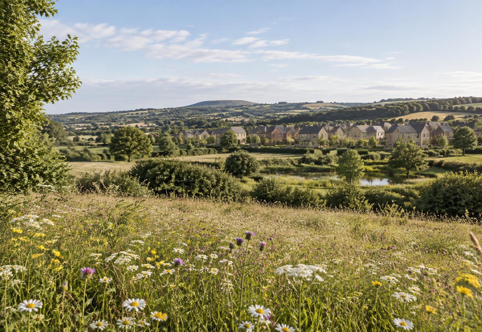 Landscape-scale view illustrating integrated design and ecology